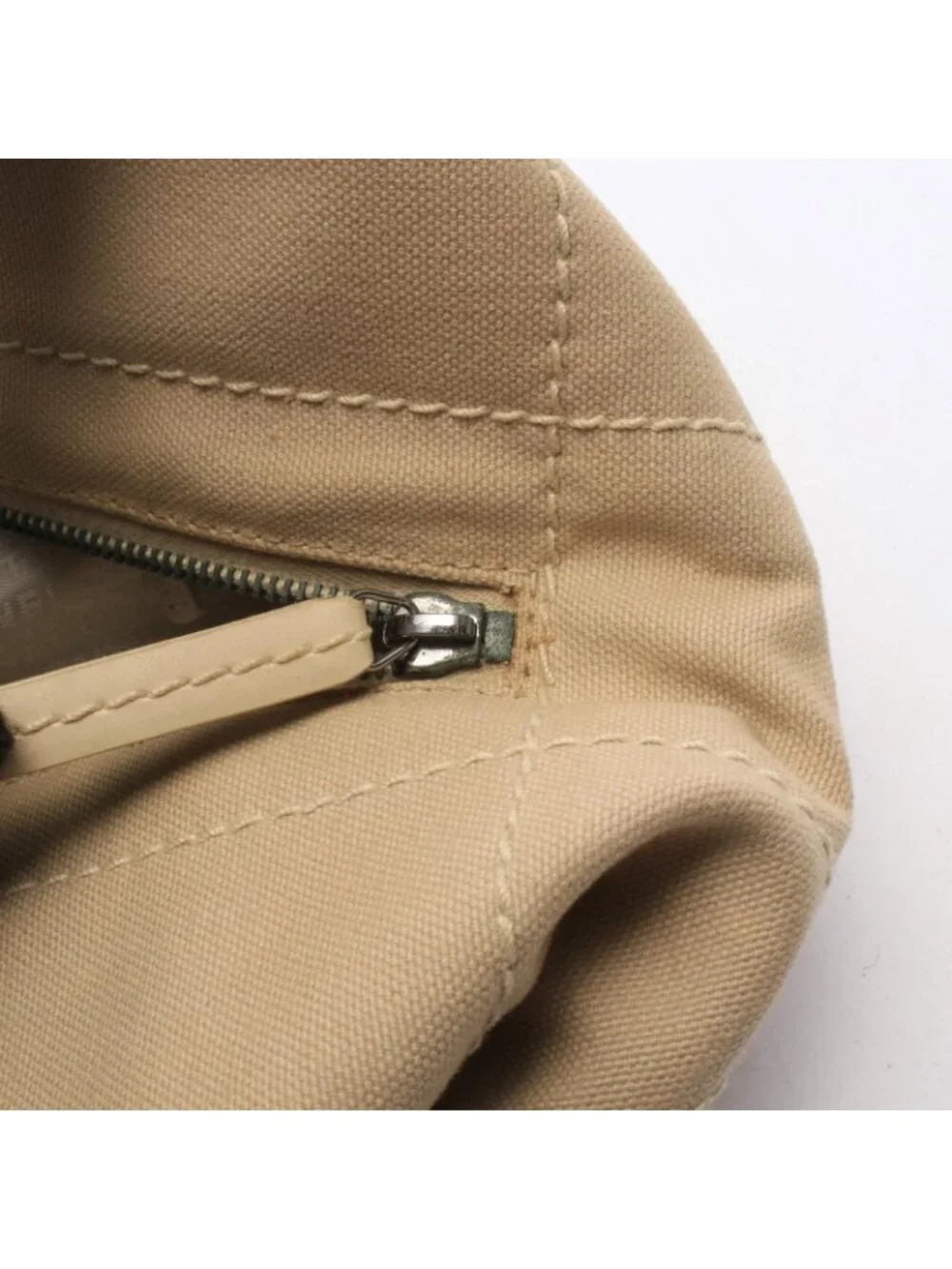 Chanel Choco Bar Beige Canvas Leather Bar Boston Bag
